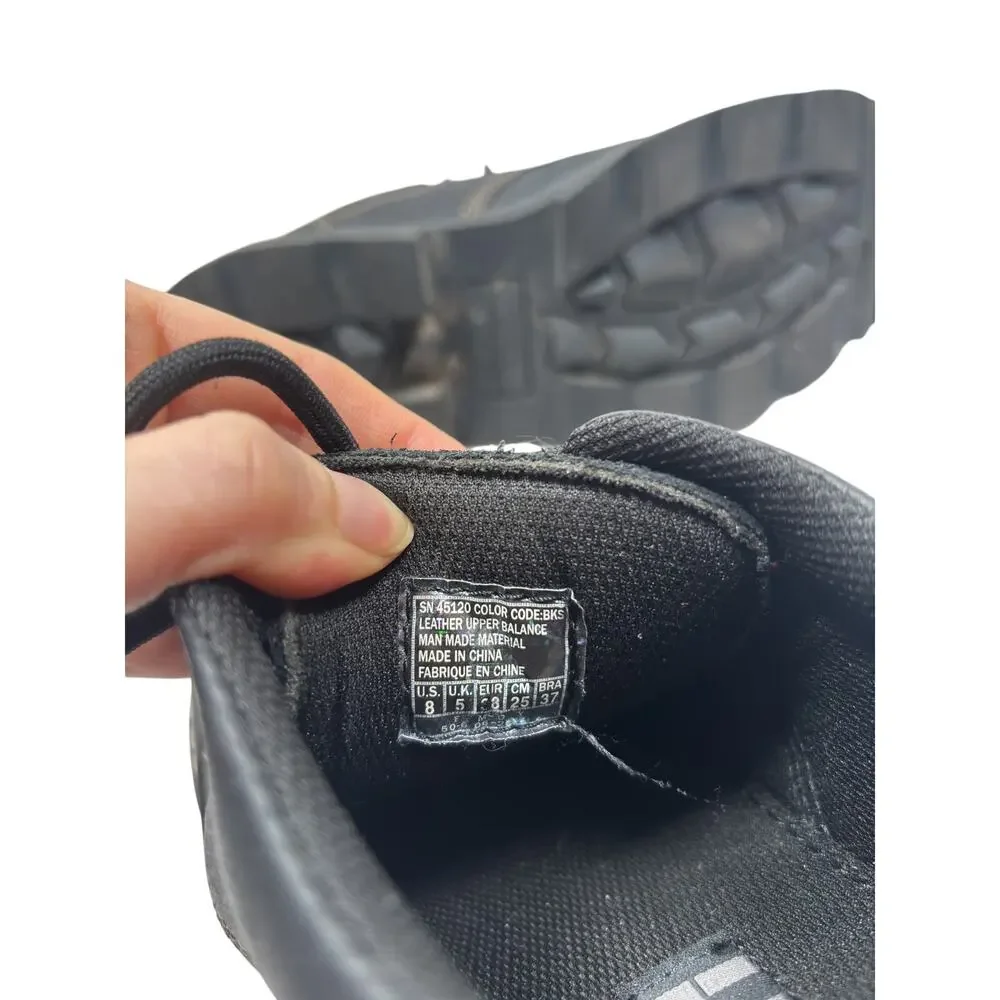 Skechers Parties - Mate Oxford Shoes Womens 8 Black Leather Lace Up Lug Sole Y2K